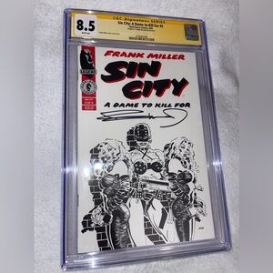 SOLD!! SIN CITY: A DAME TO KILL FOR #5 Dark Horse CGC SS 8.5 Signed FRANK MILLER